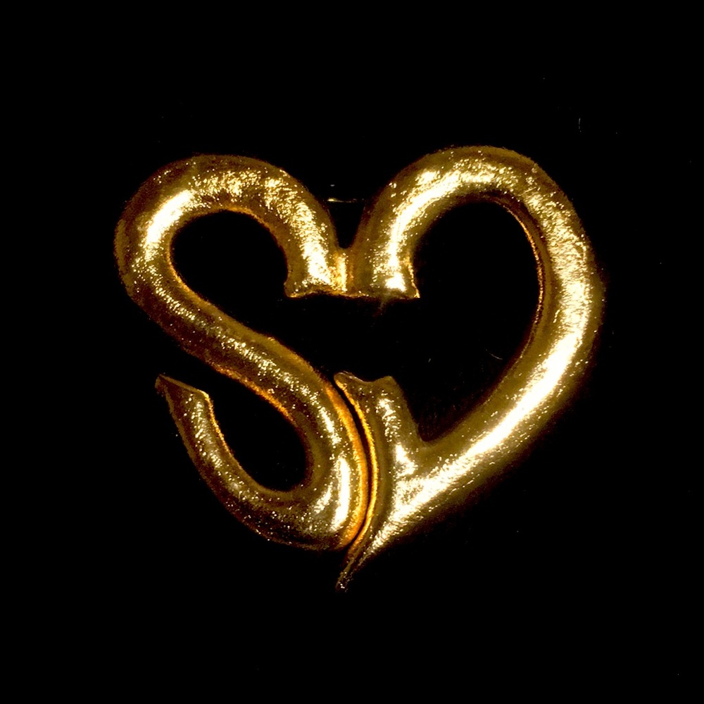 St. John gold tone brooch